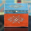 Wooden Jewelry Box (Blue and Orange)