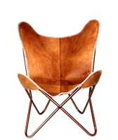 Leather Butterfly Chair (Light Brown)