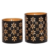 Set of Two Metal Votive Candle Holders
