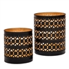 Set of 2 Metal Votive Candle Holders
