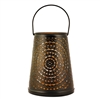 Metal Tealight Candle Holder in Black & Gold Finish -8"H
