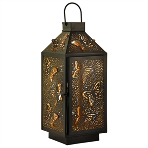 Butterfly Metal Lantern - Ships Free