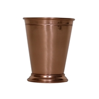 Beaded Pure Copper Mint Julep Cup in Shiny Finish - 14 oz