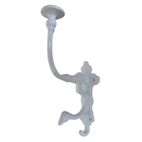 Set of 2 Classic Iron Wall Hook in White Finish