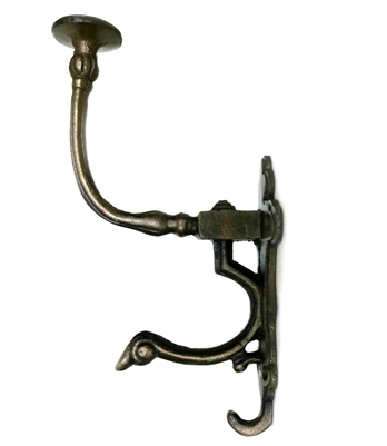 Set of 2 Classic Iron Wall Hook in Antique Brass Finish
