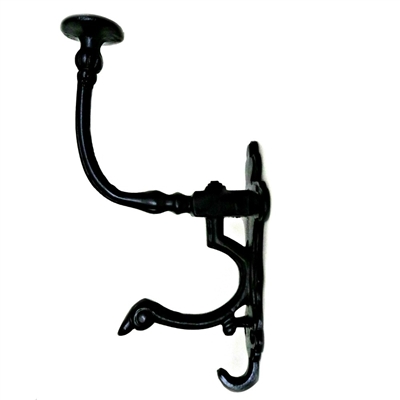 Set of 2 Classic Iron Wall Hook in Black Finish
