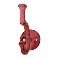 Iron Wall Hook in Distressed Pink