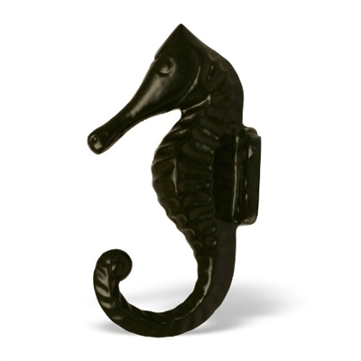 Sea Horse Wall Hook in Black Finish