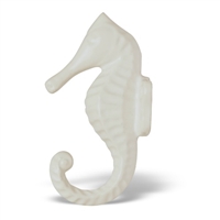 Sea Horse Wall Hook in White Powder Coated Finish