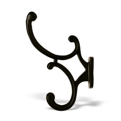 Iron Coat & Robe Wall Hook In Black Finish