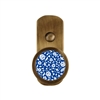 ONEKNOB BROAD WALL HOOK WITH BLUE FLORAL STICKER FILLER