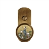 ONEKNOB BROAD WALL HOOK WITH PEACOCK STICKER FILLER