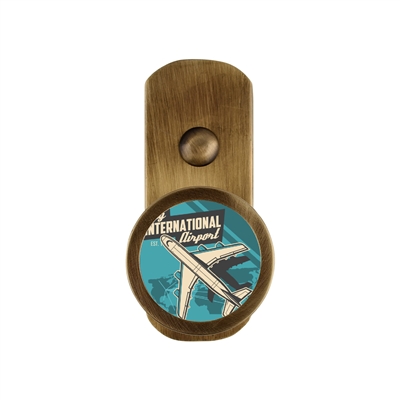 ONEKNOB BROAD WALL HOOK WITH AIRPLANE STICKER FILLER