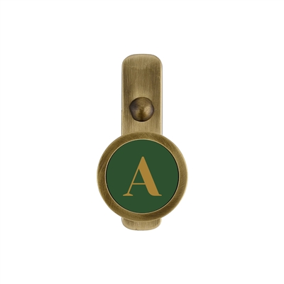 ONEKNOB SLIM WALL HOOK WITH LETTER A STICKER FILLER