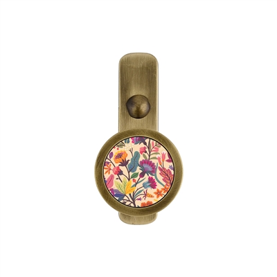 ONEKNOB SLIM WALL HOOK WITH FLORAL STICKER FILLER