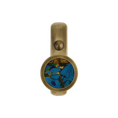 ONEKNOB SLIM WALL HOOK WITH BLUE MARBLE STICKER FILLER