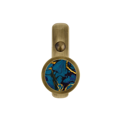 ONEKNOB SLIM WALL HOOK WITH BLUE MARBLE STICKER FILLER