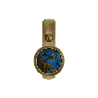 ONEKNOB SLIM WALL HOOK WITH BLUE MARBLE STICKER FILLER