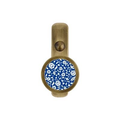 ONEKNOB SLIM WALL HOOK WITH BLUE FLORAL STICKER FILLER