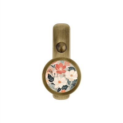 ONEKNOB SLIM WALL HOOK WITH FLORAL STICKER FILLER