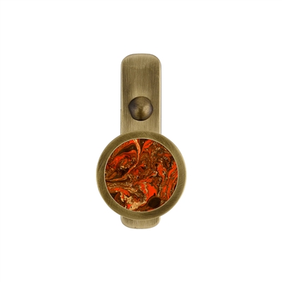 ONEKNOB SLIM WALL HOOK WITH RED MARBLE STICKER FILLER