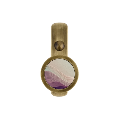 ONEKNOB SLIM WALL HOOK WITH A JAPANESE WAVE PATTERN STICKER FILLER