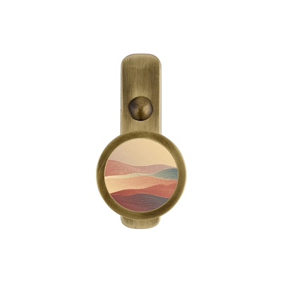 ONEKNOB SLIM WALL HOOK WITH A JAPANESE WAVE PATTERN STICKER FILLER