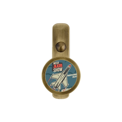 ONEKNOB SLIM WALL HOOK WITH AIRPLANE STICKER FILLER