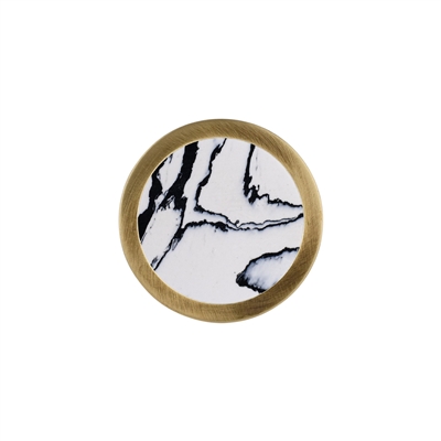 ONEKNOB WITH WHITE STONE FILLER