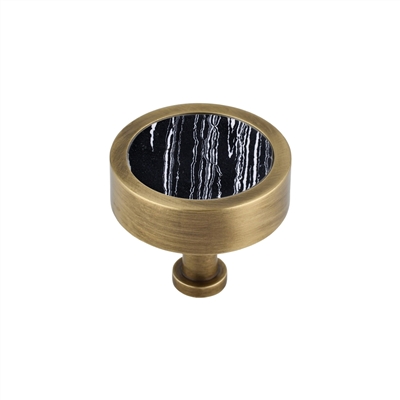 ONEKNOB WITH BLACK STONE FILLER