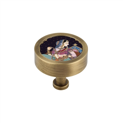 ONEKNOB WITH A MUGHAL ART PRINT FILLER