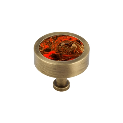 ONEKNOB WITH RED MARBLE PRINT FILLER
