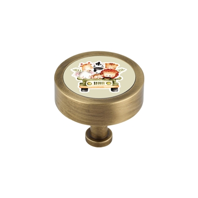 ONEKNOB WITH BABY ANIMAL SAFARI PRINT FILLER