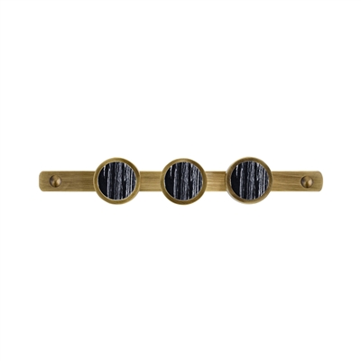 ONEKNOB HOOK RACK WITH BLACK STONE FILLER