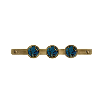 ONEKNOB HOOK RACK WITH BLUE MARBLE STICKER FILLER