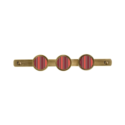 ONEKNOB HOOK RACK WITH COLORFUL STRIPES STICKER FILLER