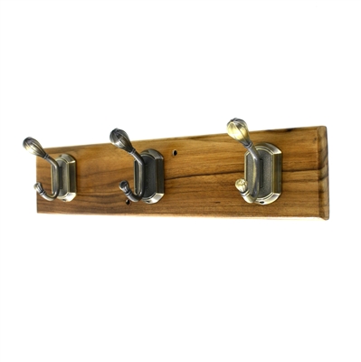 Wooden Hook Rack (Antique Brass Hook)