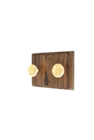 Wooden Hook Rack (Ivory Colored Knobs)