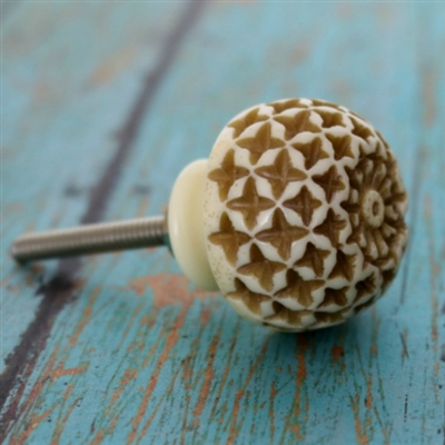 Carved Round Resin Knob