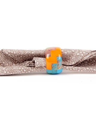 Multicolored resin napkin ring