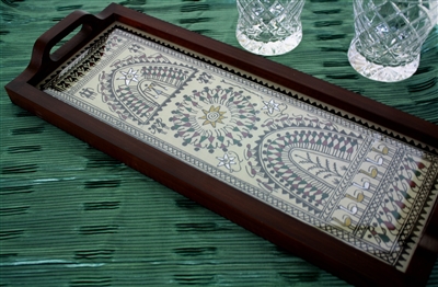 Tribal Saura Painting Serving Tray