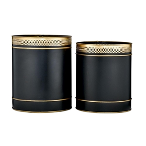 Metal Waste Basket Set
