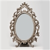 VINTAGE STYLE DECORATIVE VANITY MIRROR IN SILVER