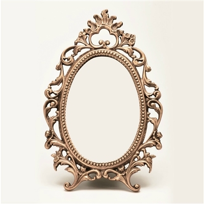 VINTAGE STYLE DECORATIVE VANITY MIRROR IN SILVER