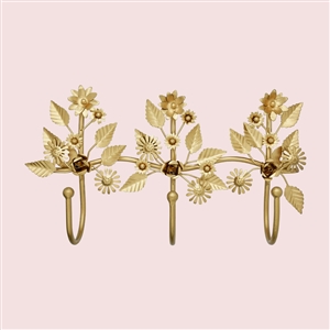 Floral Triple Wall Hook
