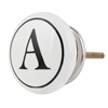 Alphabet A Ceramic Knob