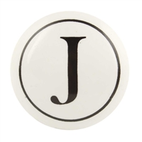 Alphabet J Ceramic Knob