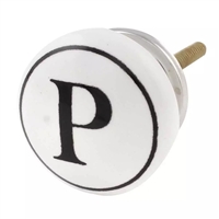 Alphabet O Ceramic Knob