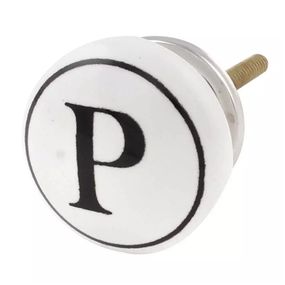 Alphabet O Ceramic Knob