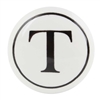 Alphabet T Ceramic Knob